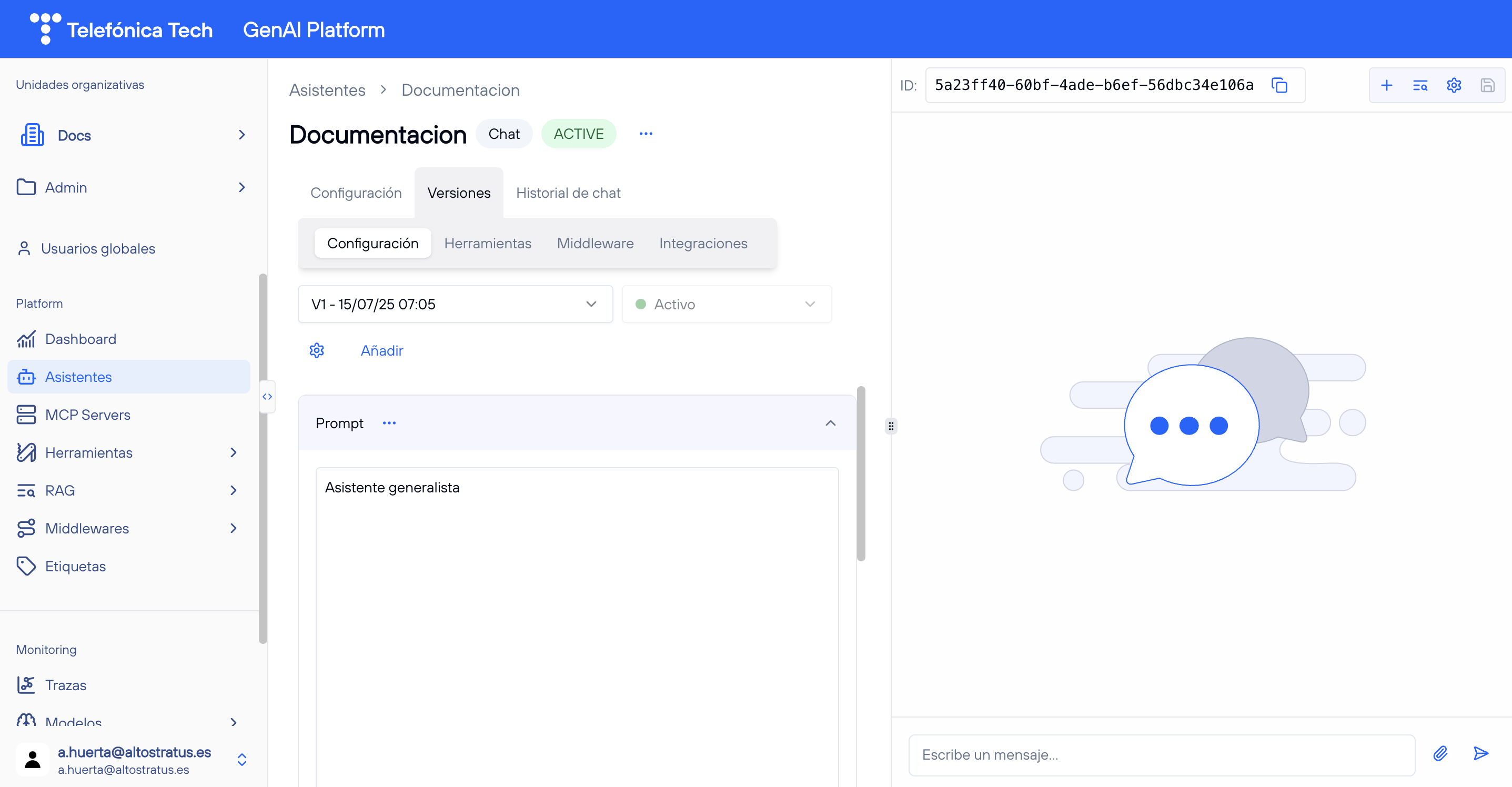 Vista general del detalle del ayudante