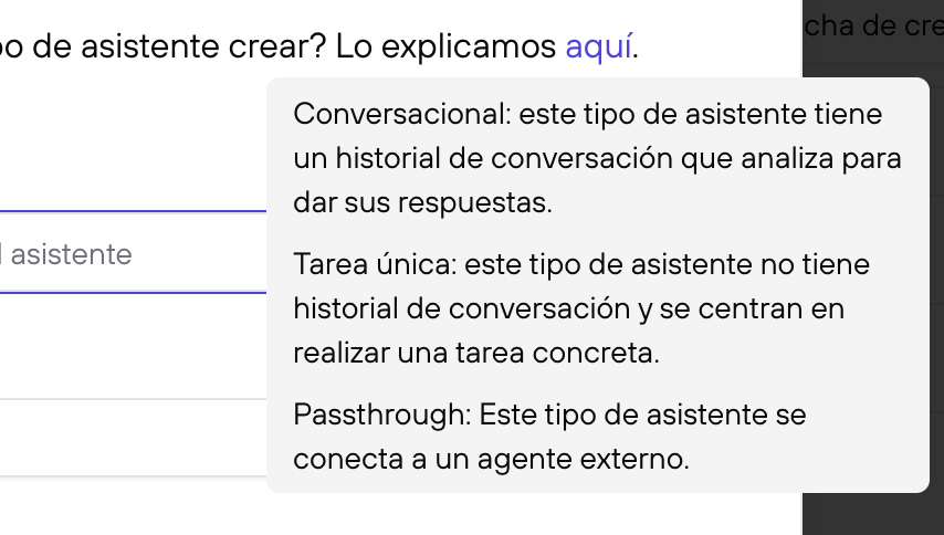 Tooltip de asistentes