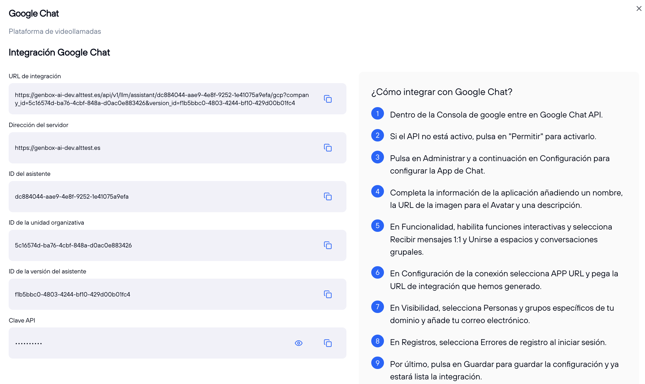 Integración WhatsApp