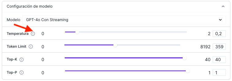 Tooltips parémetros