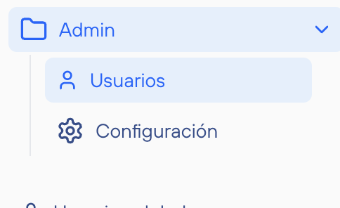 Modal de configuración
