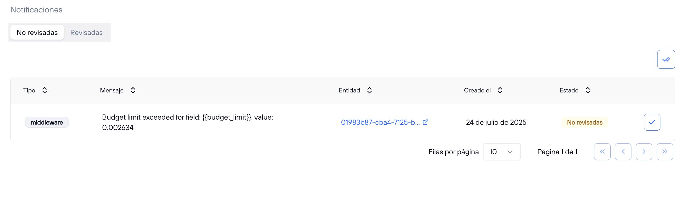 Detalle de notificación