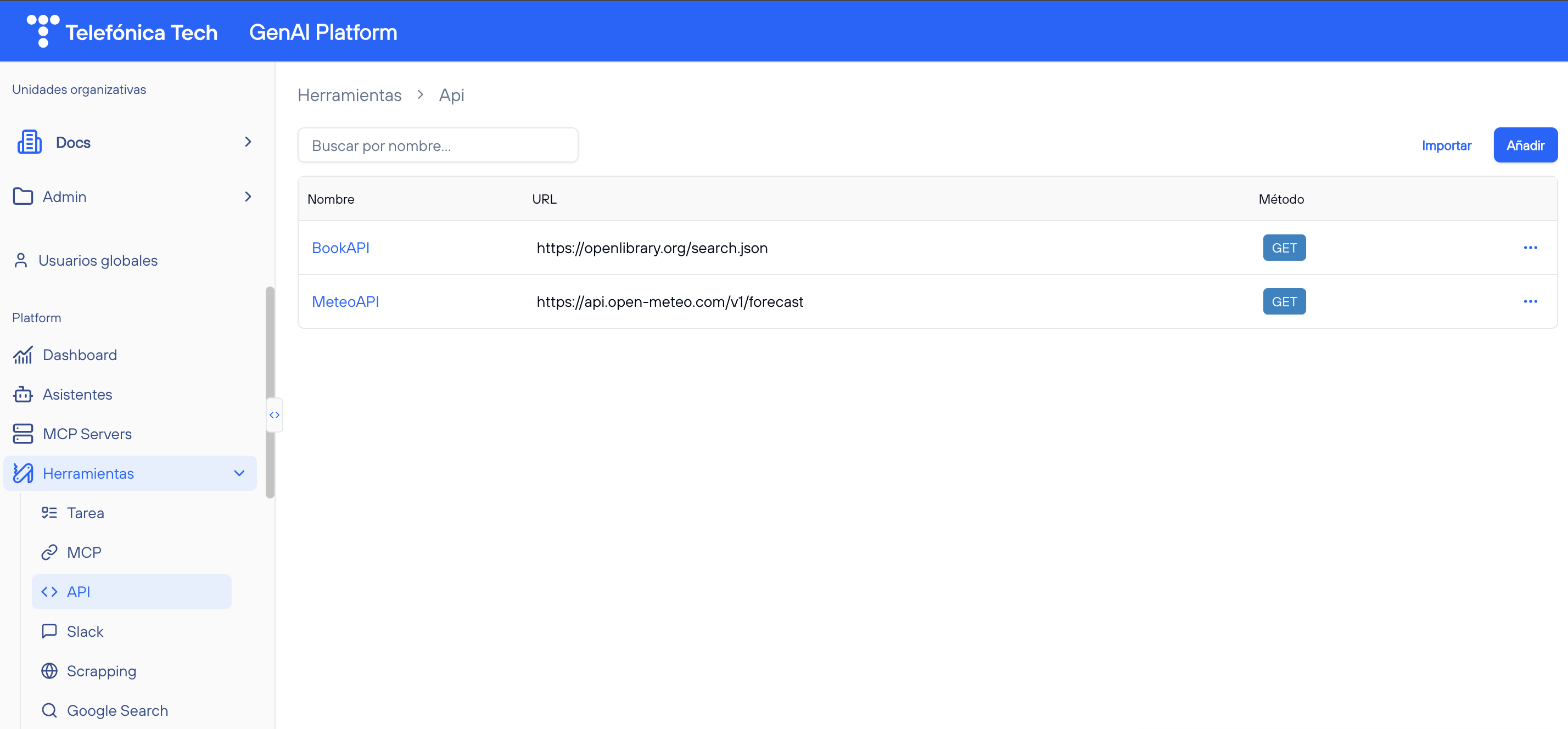 Listado de Herramientas