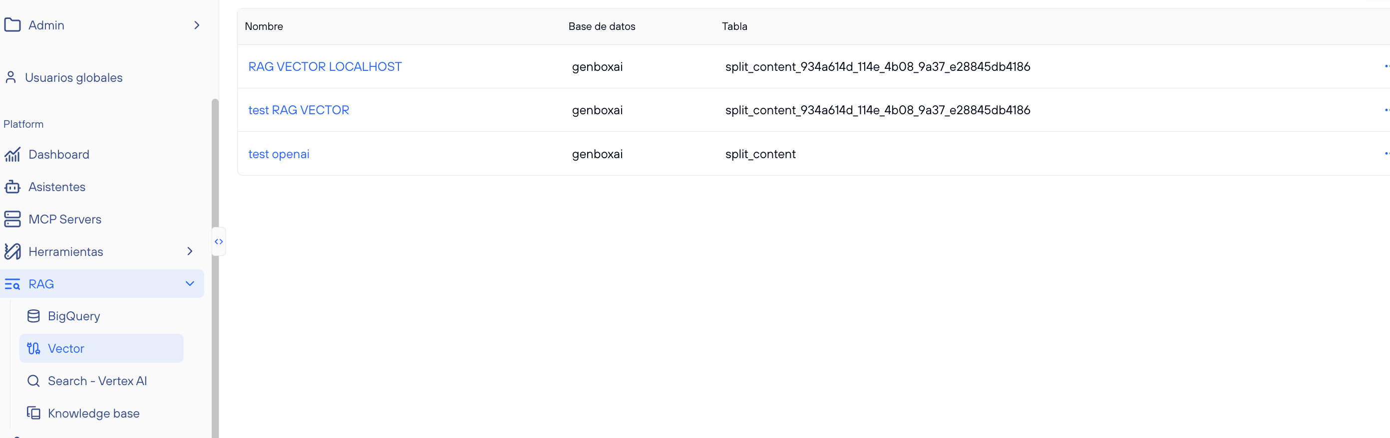 Listado de Herramientas